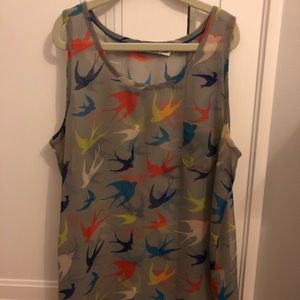 Johnnie B multi colored bird top